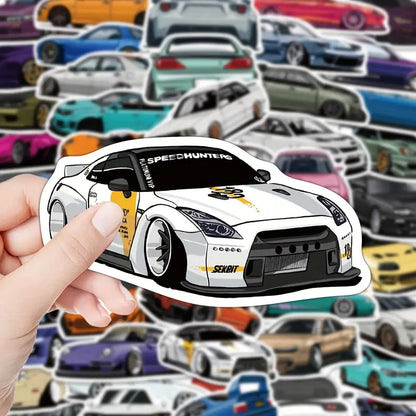 50 JDM Car Stickers – Waterproof & Fun