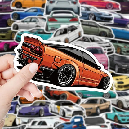 50 JDM Car Stickers – Waterproof & Fun