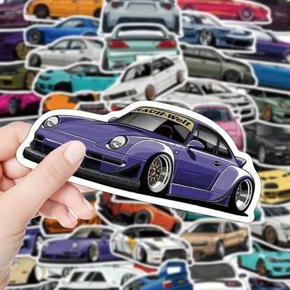 50 JDM Car Stickers – Waterproof & Fun